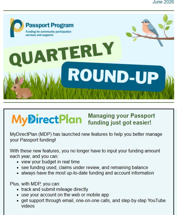 Passport program Quarterly Round-up Newsletter