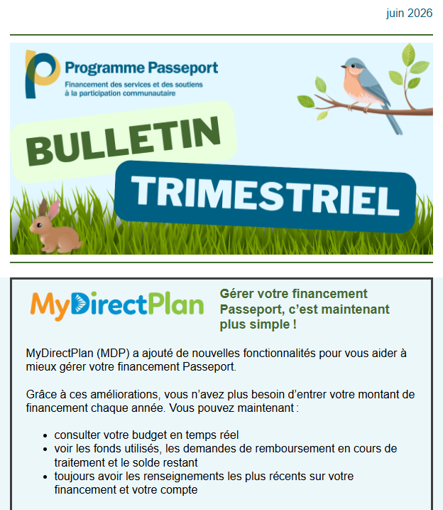 Bulletin d’information du programme Passeport